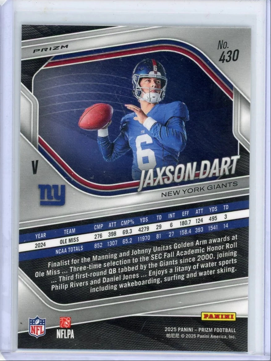 Jaxson Dart 2025 Panini Prizm Variation RC