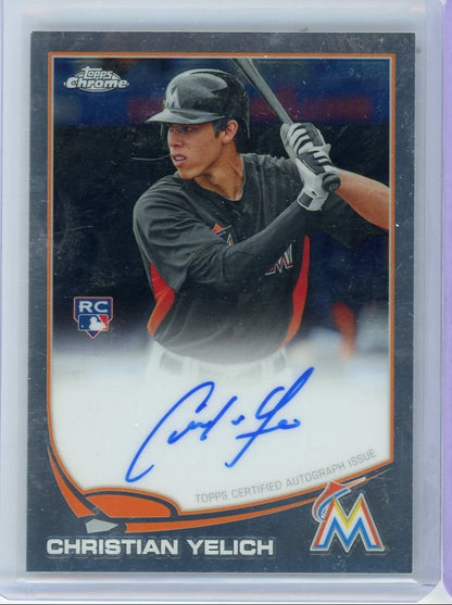 Christian Yelich 2013 Topps Chrome Rookie Autograph