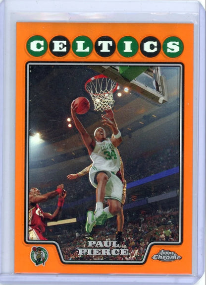 Paul Pierce 2008-09 Topps Chrome orange refractor #'d 436/499
