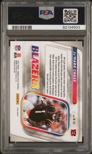 Ja'Marr Chase 2022 Panini Donruss Optic Blazers PSA 10