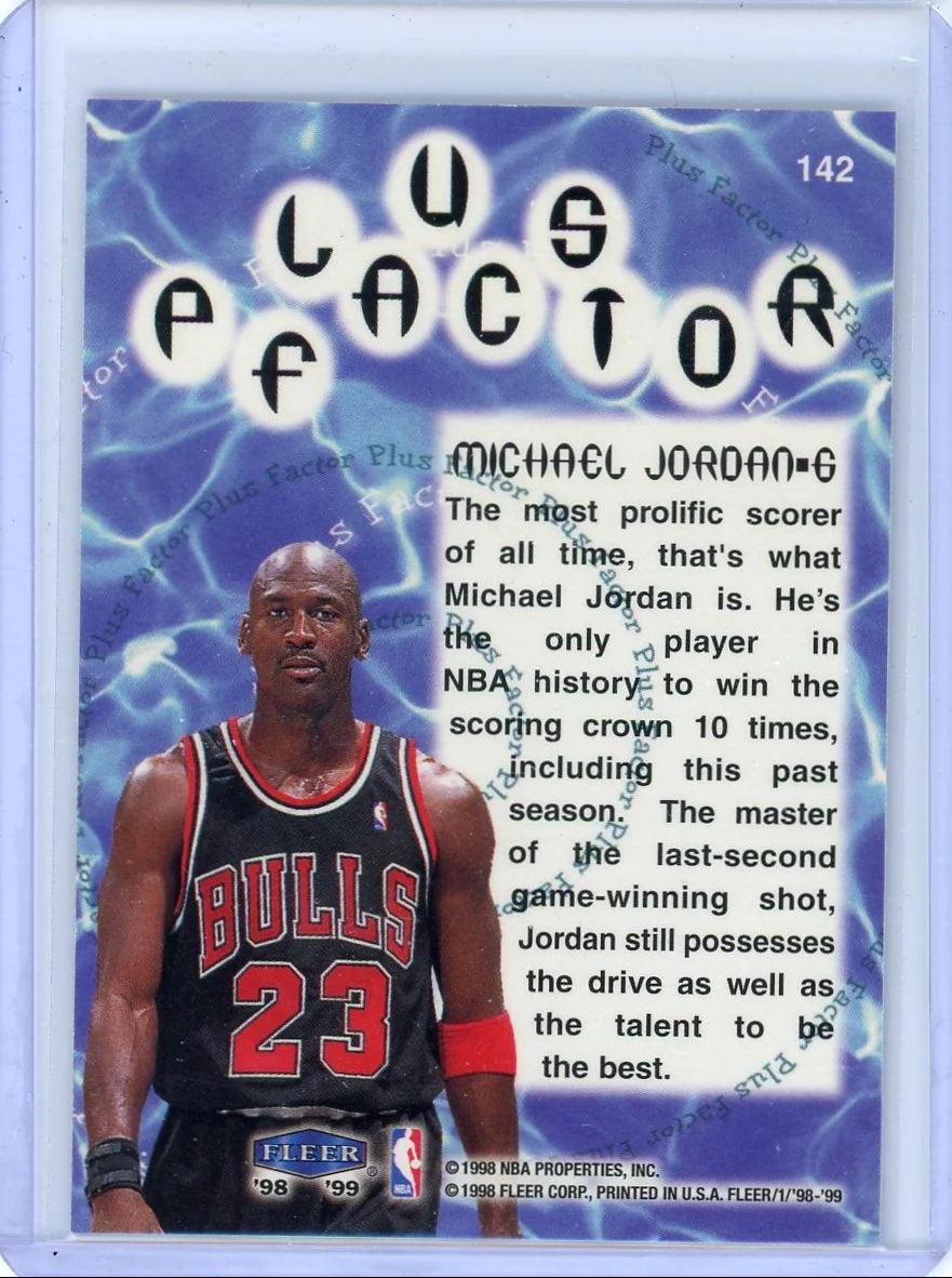 Michael Jordan 1998 Fleer Tradition Plus Factor