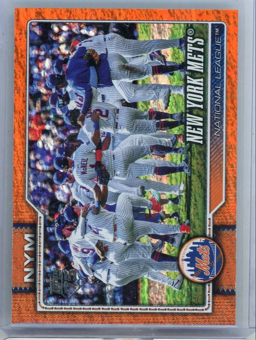 NY Mets Checklist 2026 Topps Series 1 orange foilboard #'d 02/25