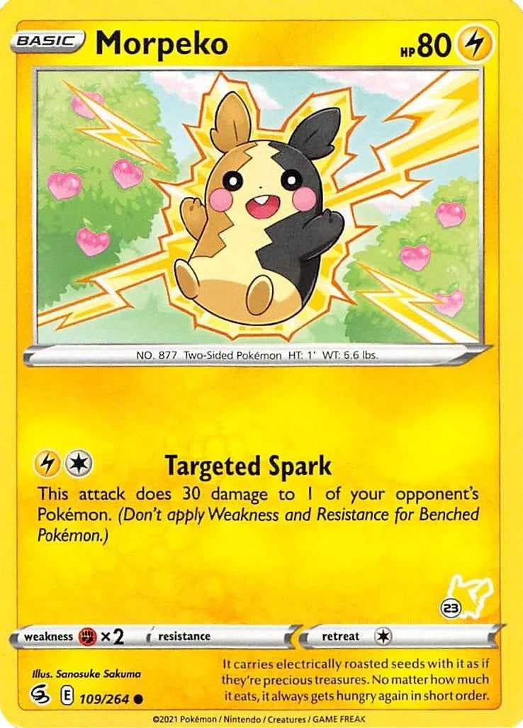 Morpeko - 109/264 (#23 Pikachu Stamped) (109/264) (Battle Academy 2022) (BA22)
