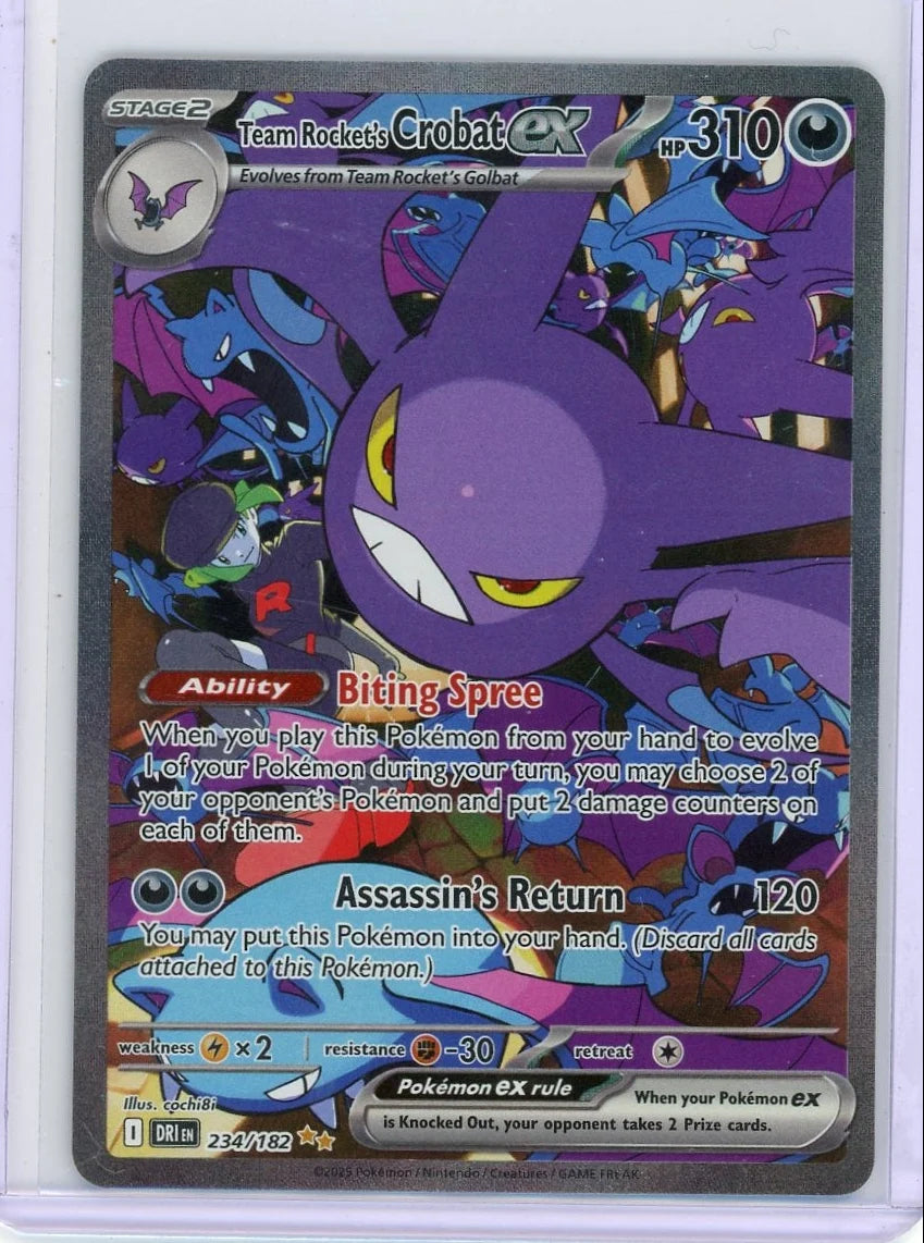 Team Rocket's Crobat ex Pokémon Destined Rivals Special Illustration Rare #234/182