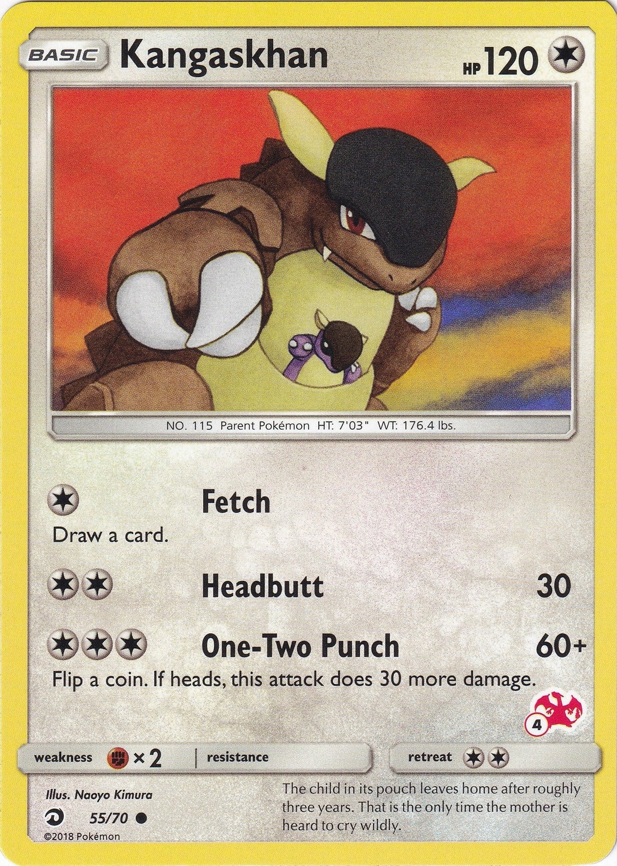 Kangaskhan - 55/70 (#4 Charizard Stamped) (055/070) (Battle Academy) (BTA)