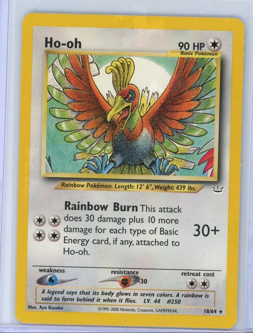 Ho-oh Pokémon Neo Revelation Non-Holo Rare #18/64 (DMG)
