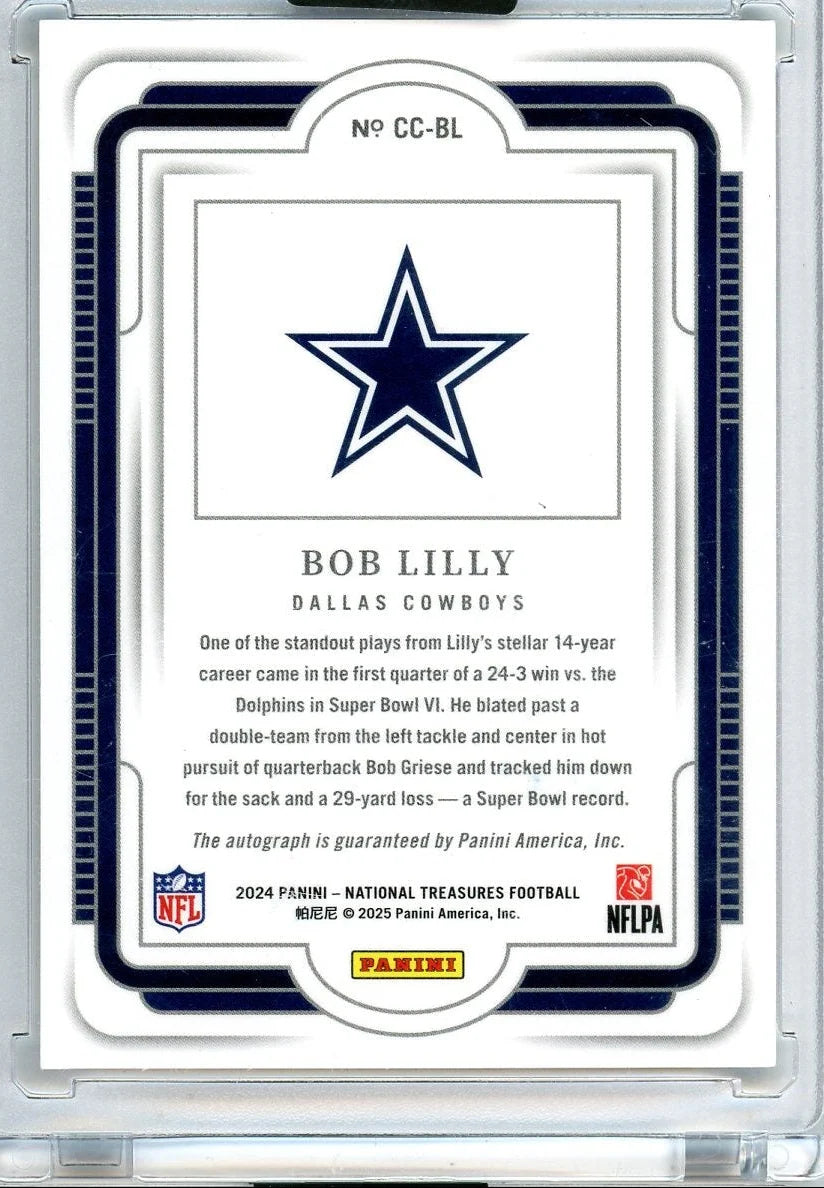 Bob Lilly 2024 Panini National Treasures Autograph #'d 64/99