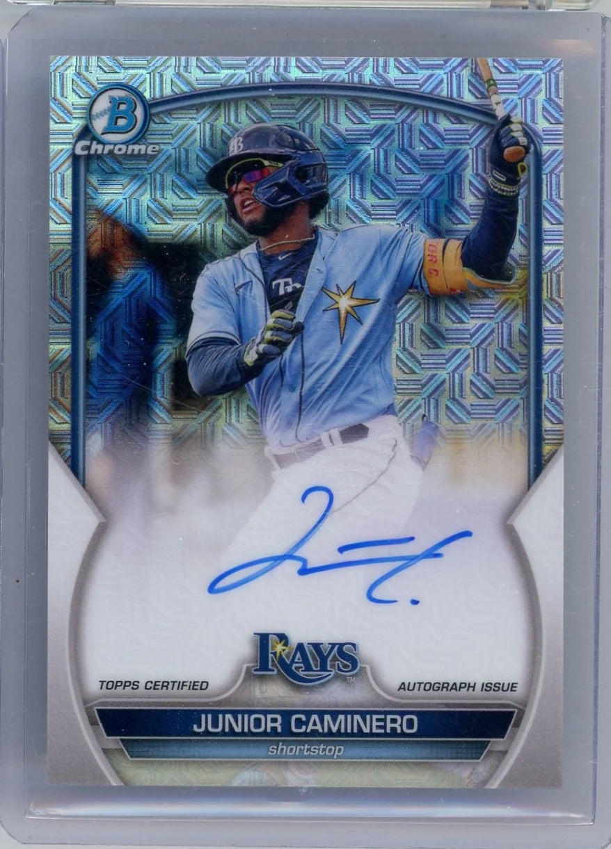 Junior Caminero 2023 Bowman Chrome Mega Box Autograph