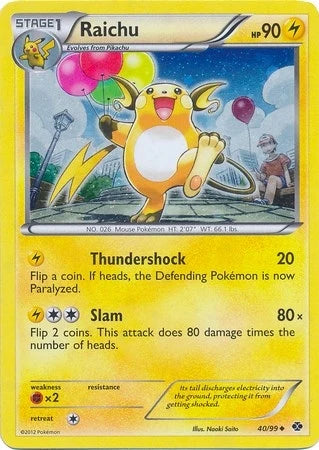Raichu - 40/99 (Cosmos Holo) (040/099) (Blister Exclusives) (BLE)