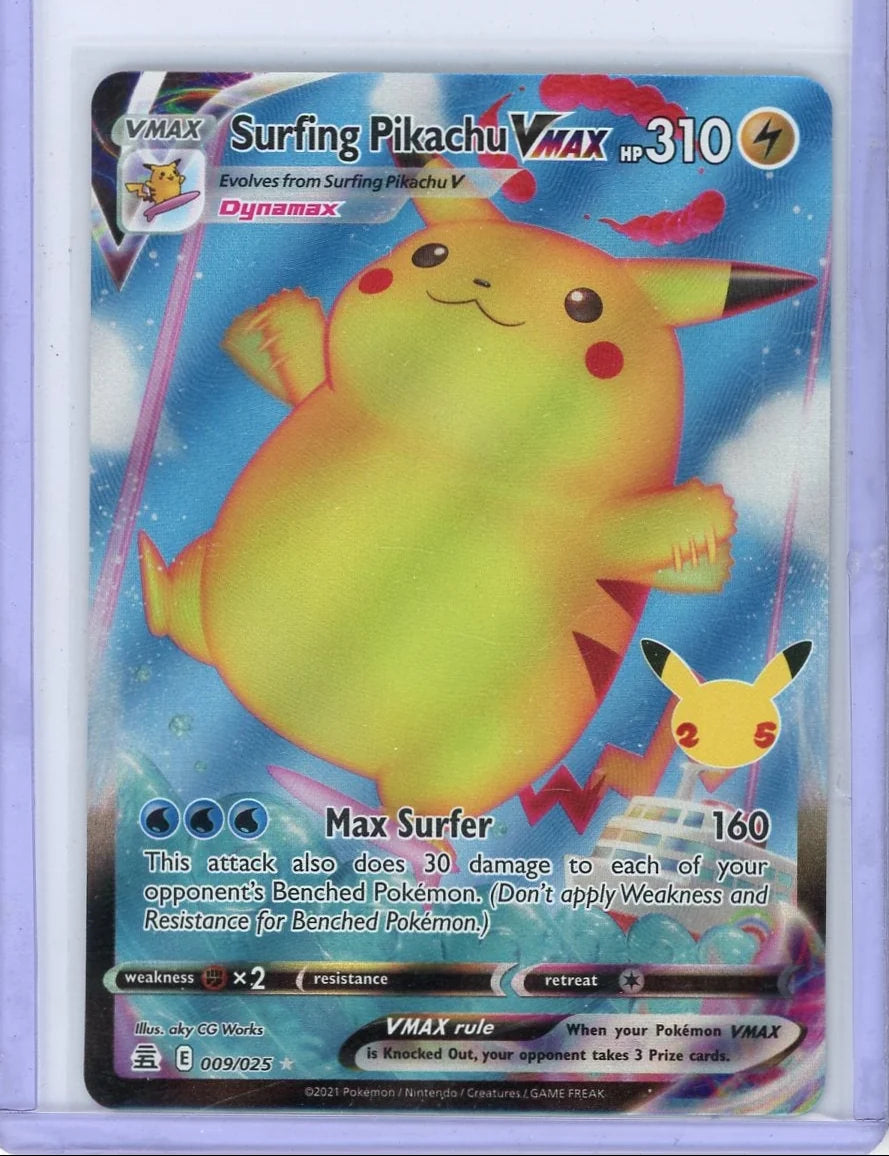 Surfing Pikachu Vmax Pokémon Celebrations Ultra-Rare #009/025