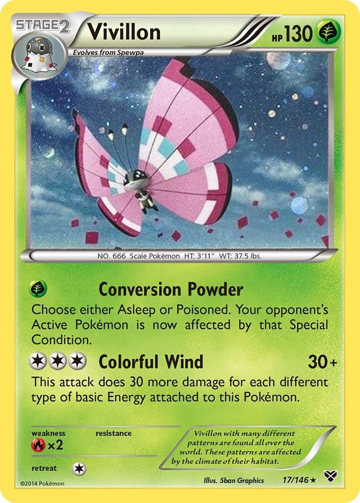 Vivillon - 17/146 (Cosmos Holo) (017/146) (Blister Exclusives) (BLE)