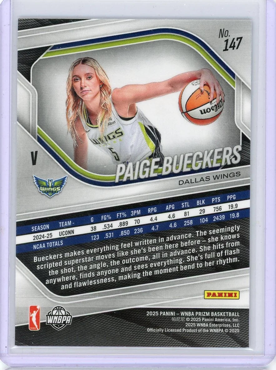 Paige Bueckers 2025 Panini Prizm WNBA Variation RC