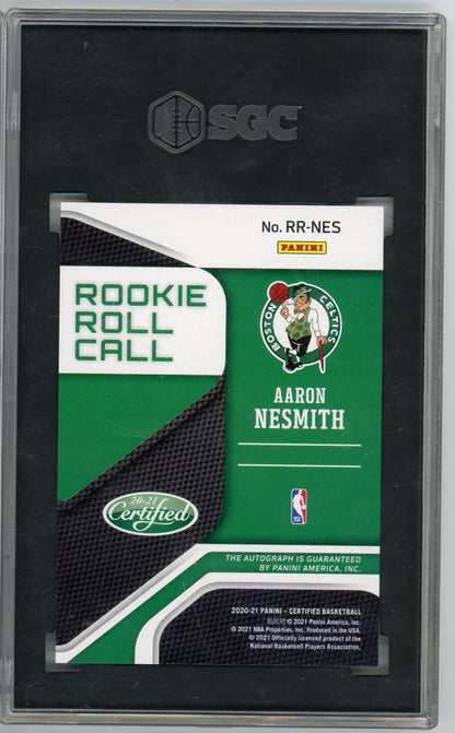 Aaron Nesmith 2020-21 Panini Certified Rookie Roll Call Auto RC SGC 9.5 AUTO 10