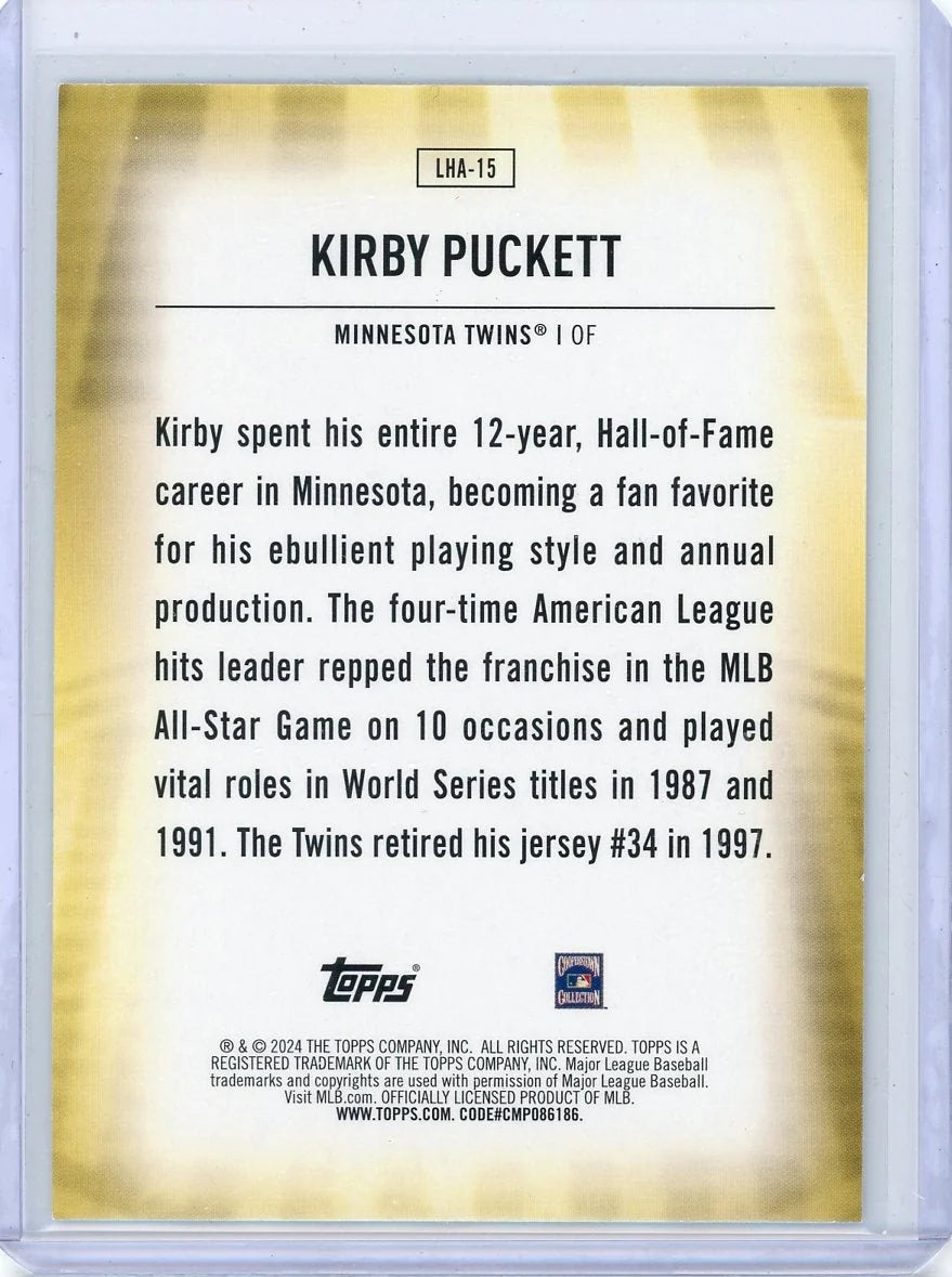 Kirby Puckett 2024 Topps Update Home Field Advantage