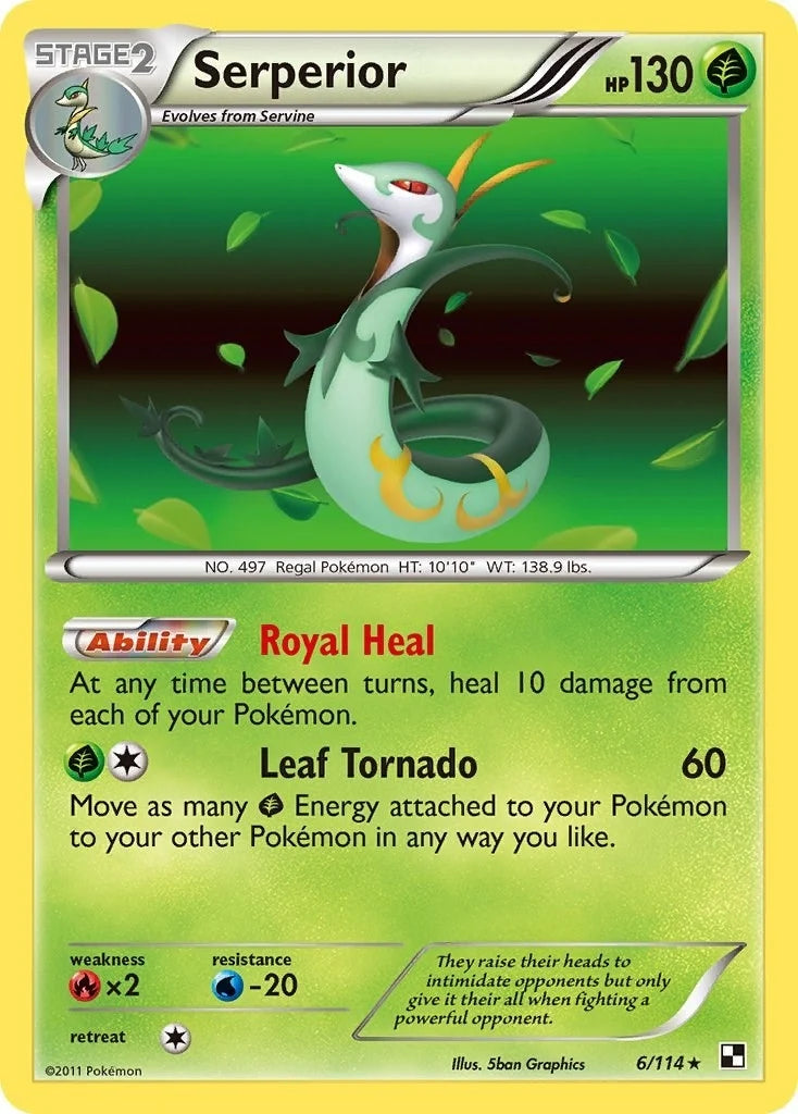 Serperior (6) (6/114) (Black and White) (BLW)