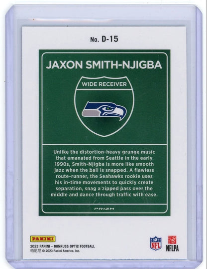 Jaxon Smith-Njigba 2023 Panini Donruss Optic Downtown rookie card