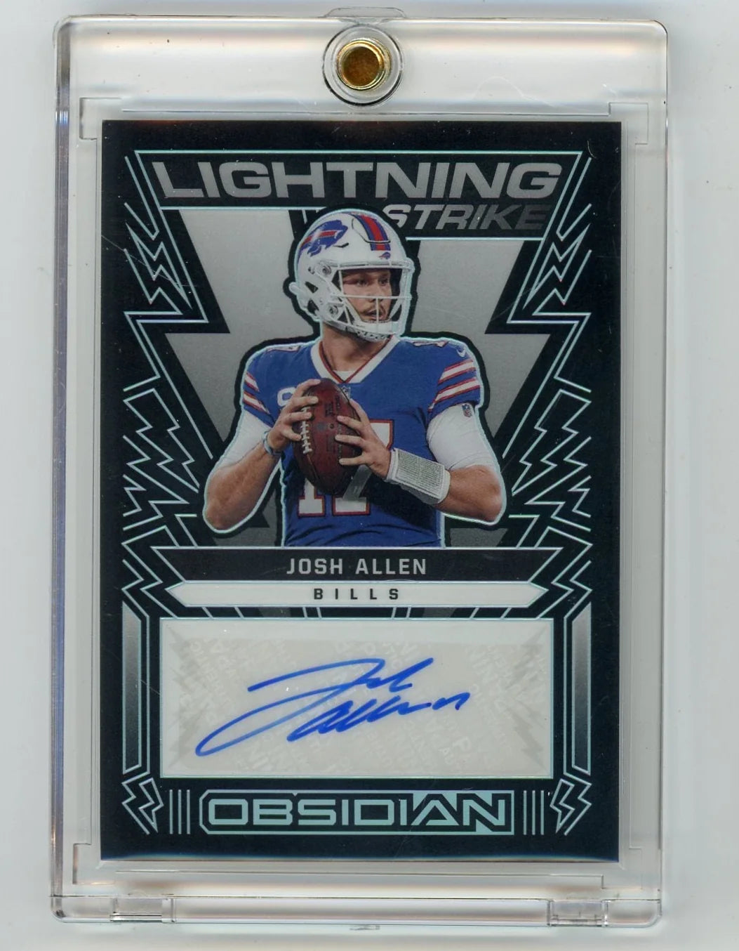 Josh Allen 2022 Panini Obsidian Lightning Strike Auto #'d 11/25