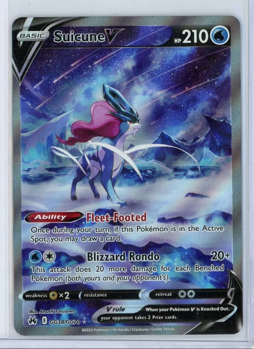 Suicune V Pokémon Crown Zenith Galarian Gallery #GG38/GG70