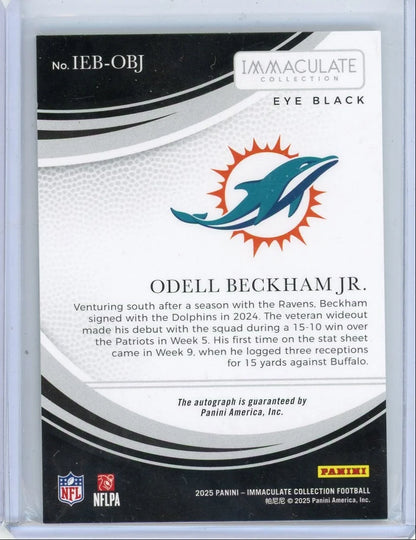 Odell Beckham Jr. 2025 Panini Immaculate Eye Black autograph #'d 23/49