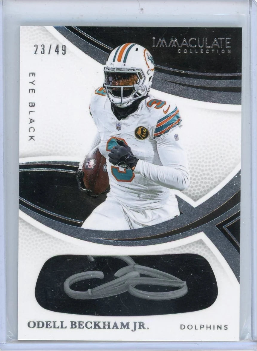 Odell Beckham Jr. 2025 Panini Immaculate Eye Black autograph #'d 23/49