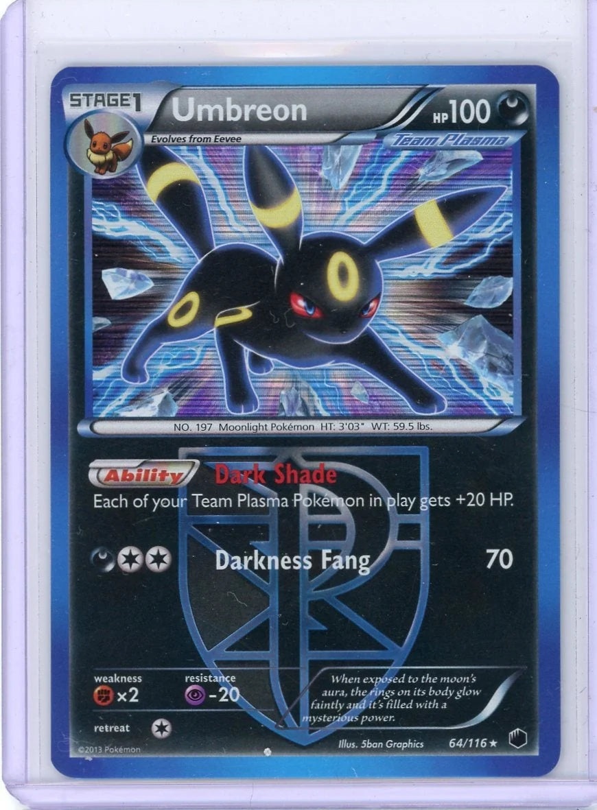 Umbreon Pokemon Team Plasma holo #64/116