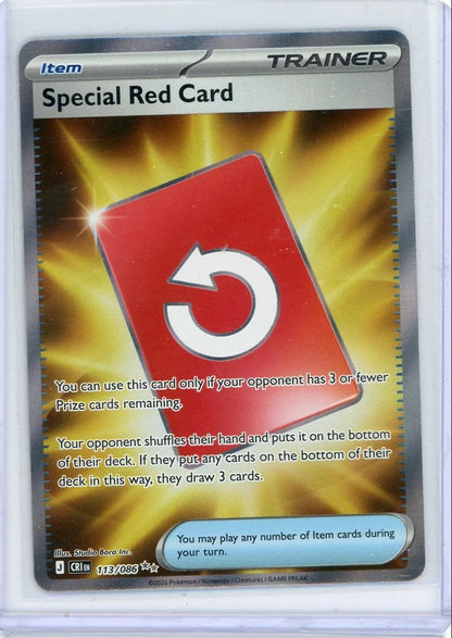 Special Red Card 2026 Pokemon Chaos Rising #113/086