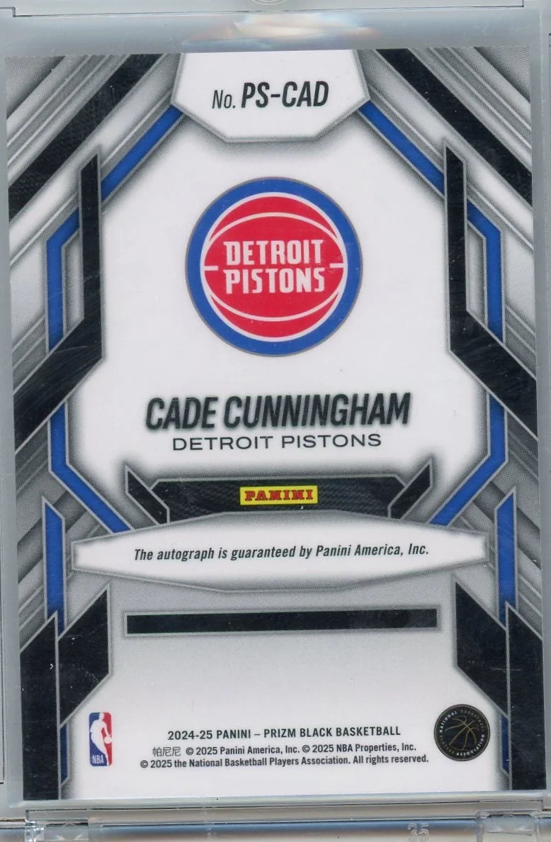 Cade Cunningham 2024 Panini Prizm Black Basketball Prolific Signatures