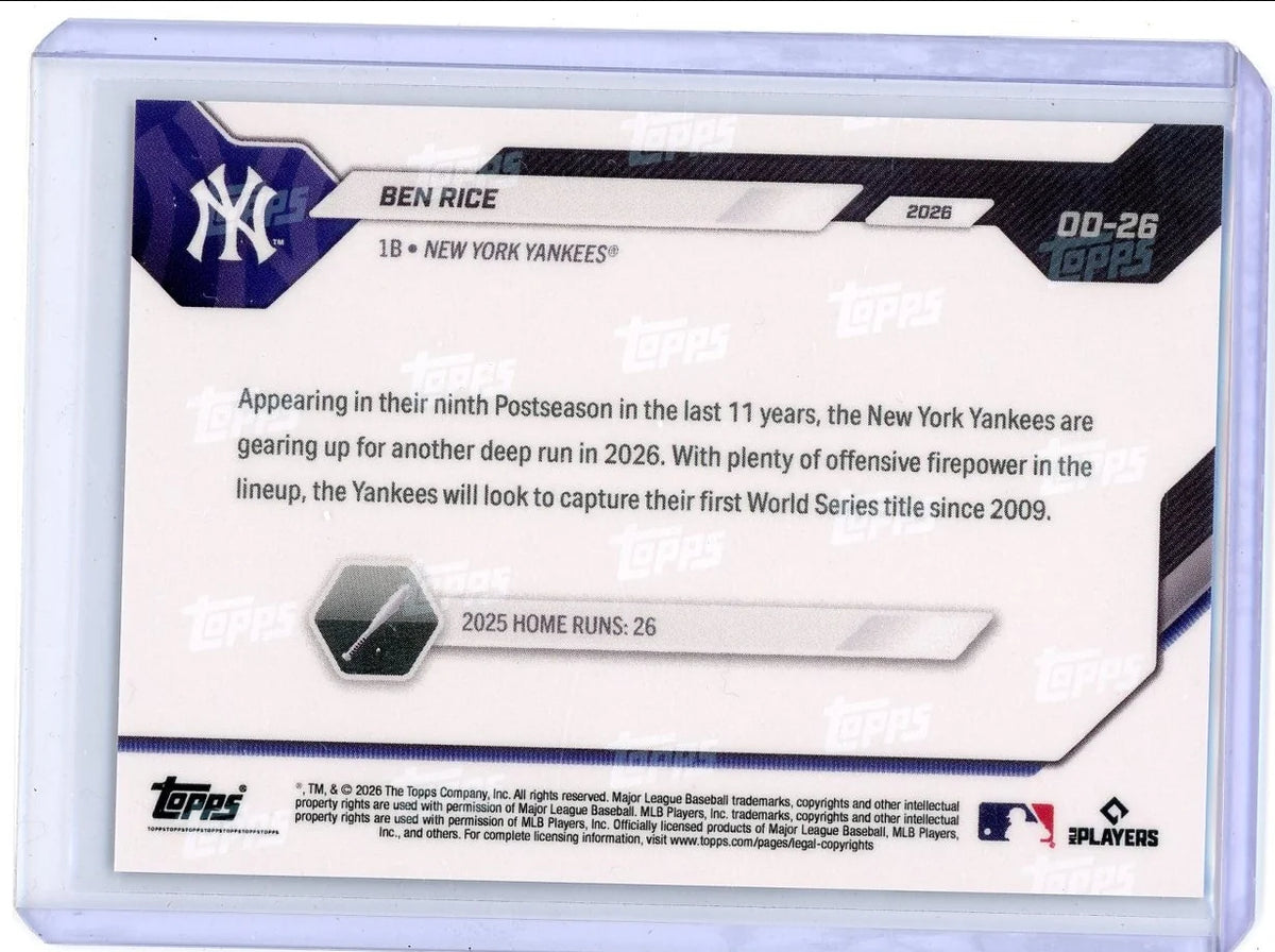2026 Topps Now Ben Rice Road to Opening Day 008/150 #00-26