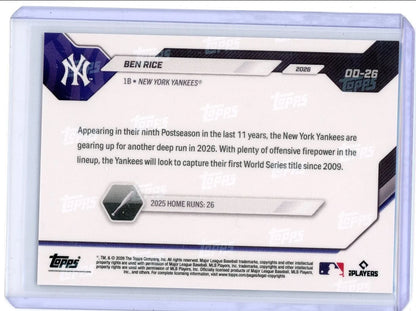 2026 Topps Now Ben Rice Road to Opening Day 008/150 #00-26