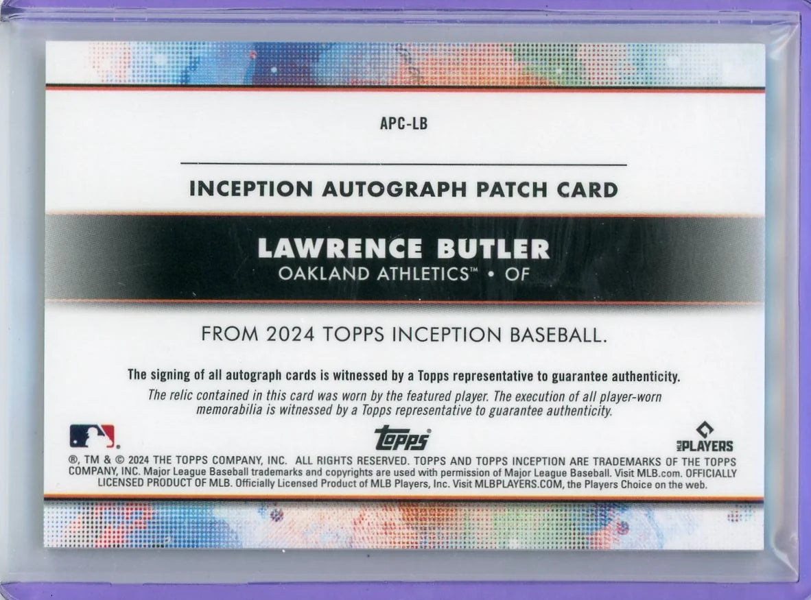 Lawrence Butler 2024 Topps Inception RPA #'d 42/99