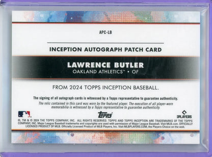 Lawrence Butler 2024 Topps Inception RPA #'d 42/99