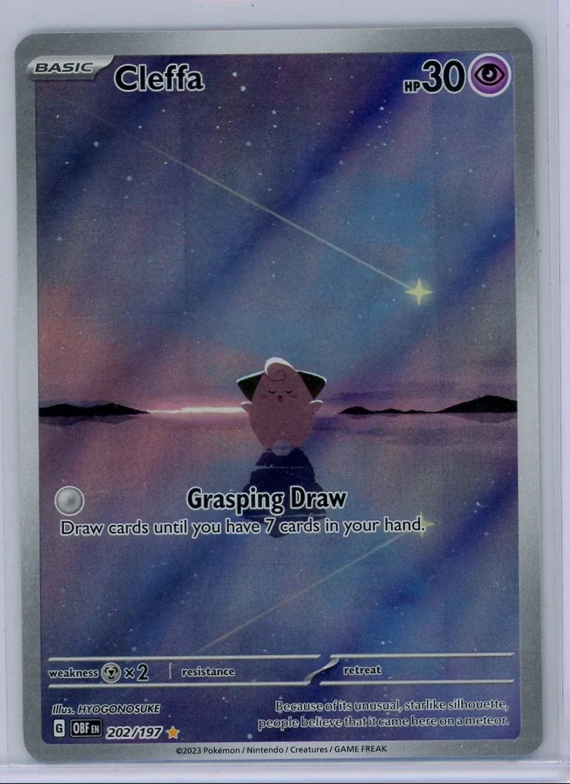 Cleffa Pokémon Obsidian Flames Illustration Rare #202/197