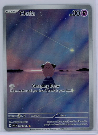 Cleffa Pokémon Obsidian Flames Illustration Rare #202/197