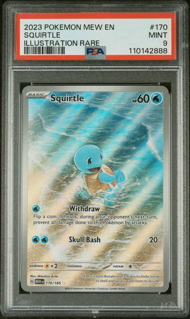 Squirtle Pokémon 151 Illustration Rare #170/165 PSA 9