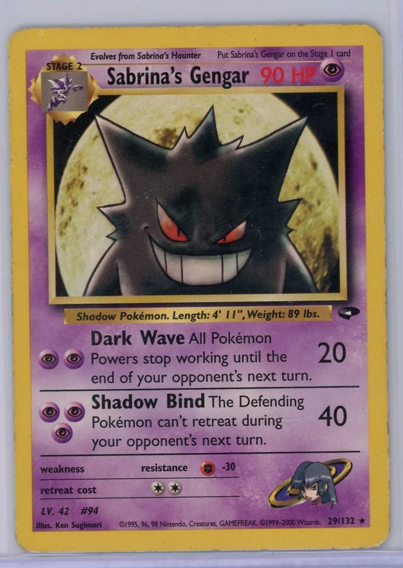 Sabrina's Gengar Pokémon Gym Challenge Non-Holo #29/132 (DMG)