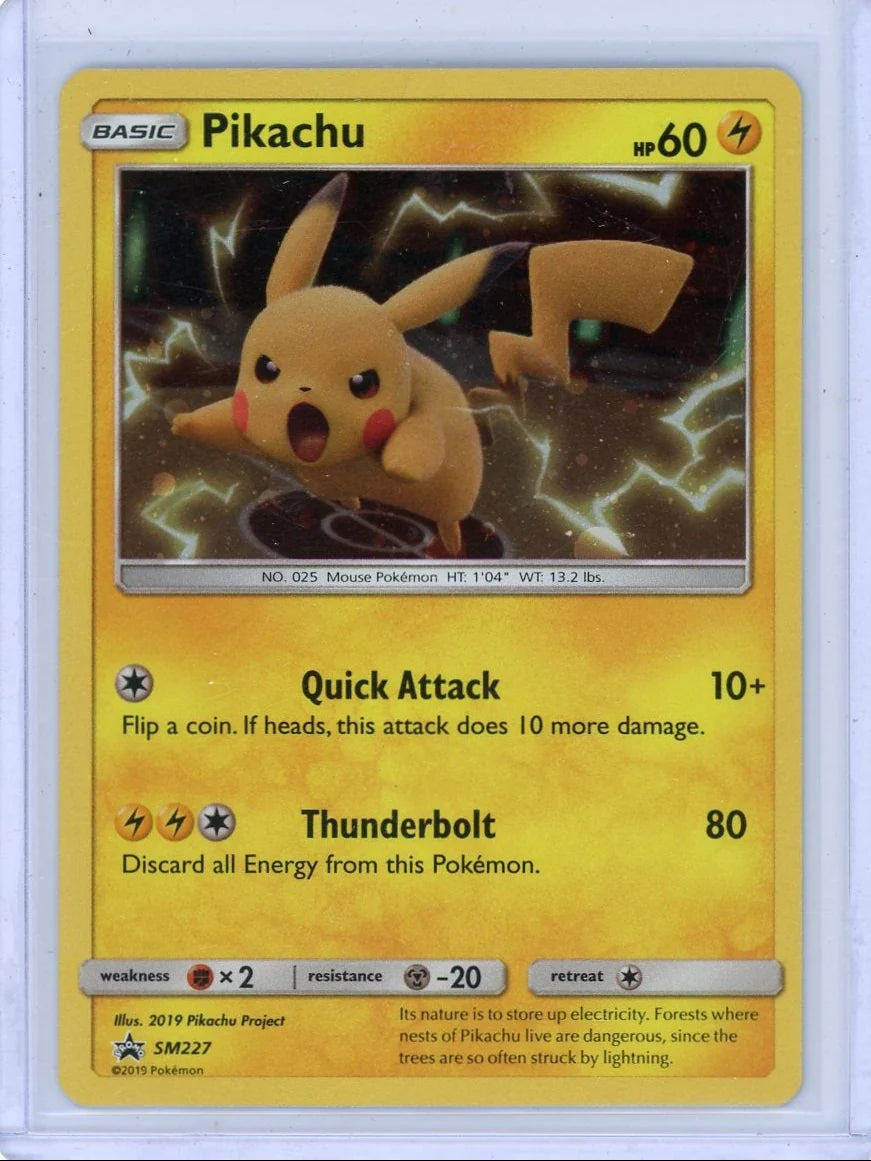 Pikachu 2019 Pokemon Black Star Promo #SM227