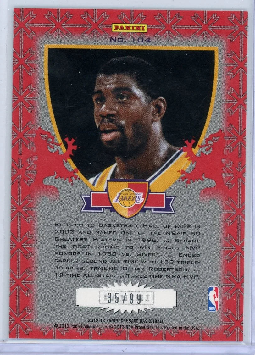 Magic Johnson 2012-13 Panini Crusade #'d 35/99