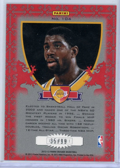 Magic Johnson 2012-13 Panini Crusade #'d 35/99
