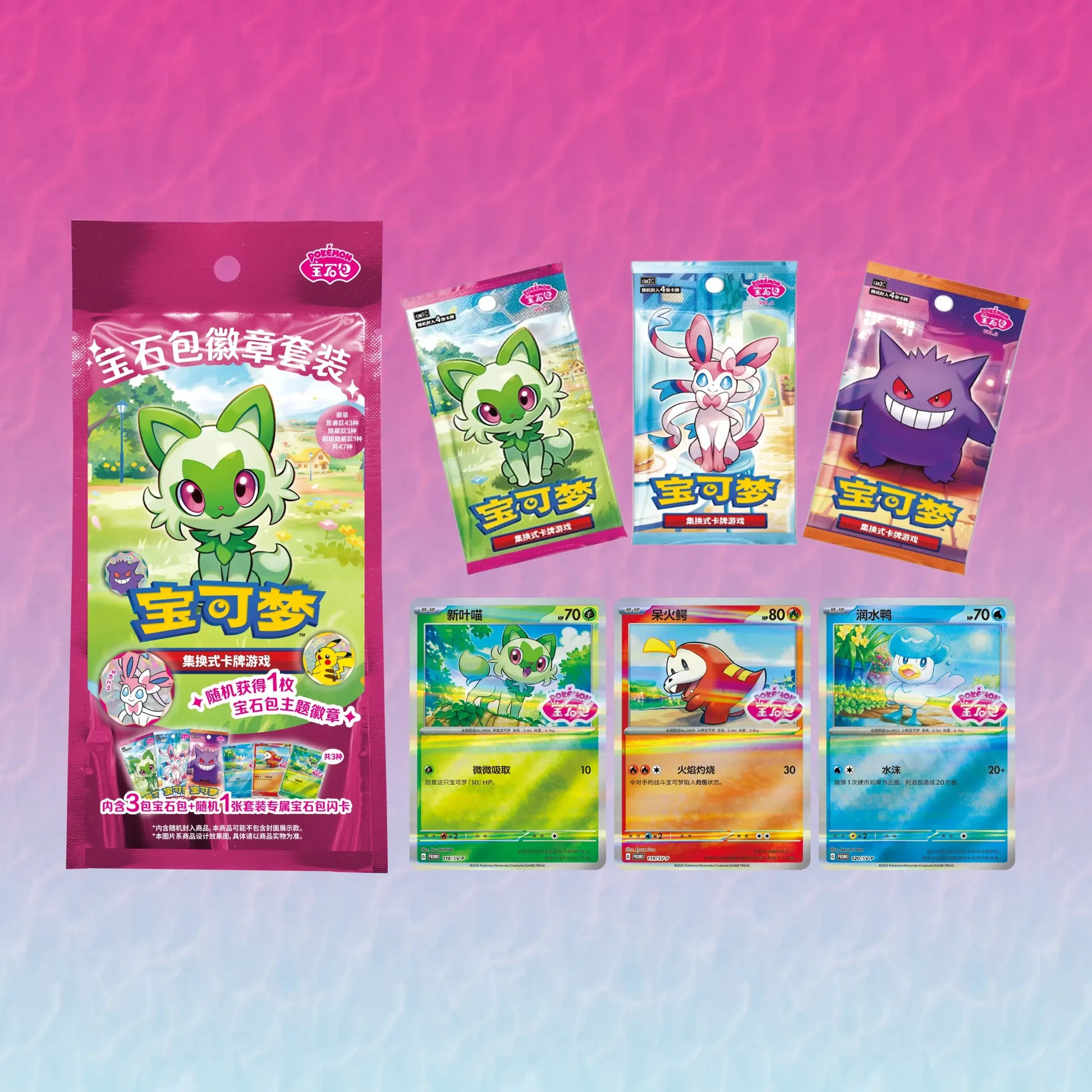 Pokémon Chinese Gemstone Badge Set Bag