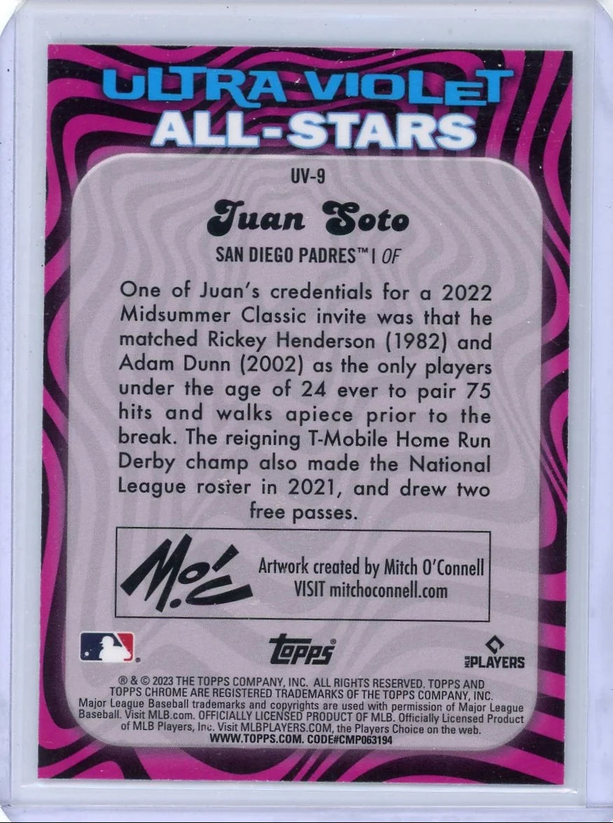 Juan Soto 2023 Topps Chrome Ultra-Violet All-Stars SP