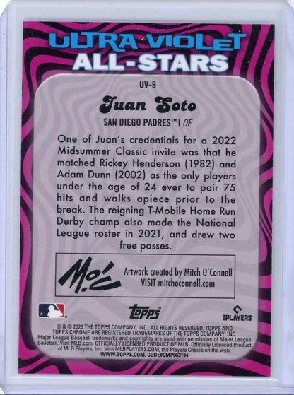 Juan Soto 2023 Topps Chrome Ultra-Violet All-Stars SP