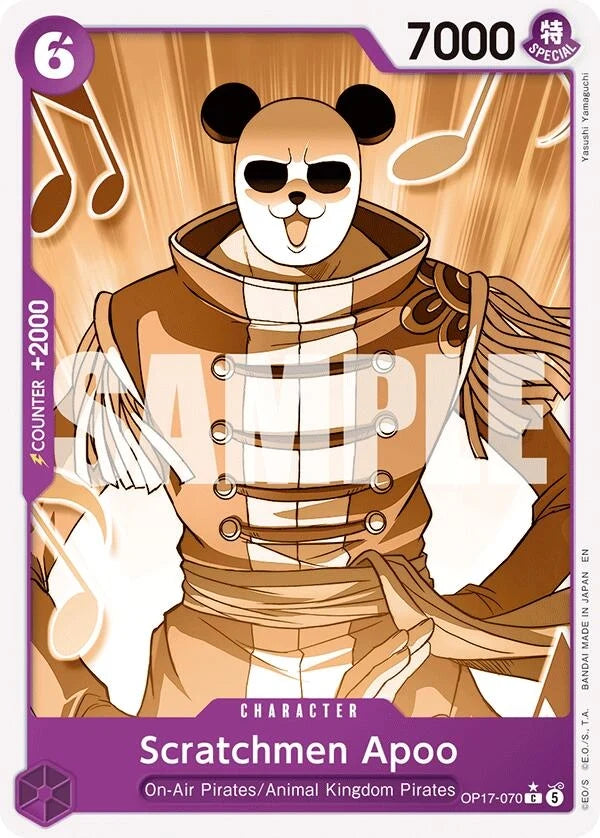 Scratchmen Apoo (Pandaman Art) (OP17-070) (The World's Strongest Warriors)