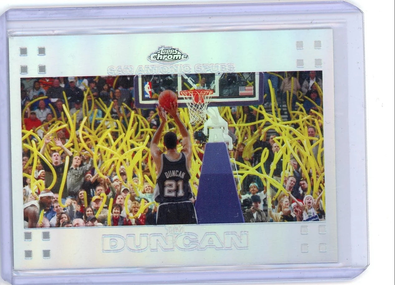 Tim Duncan 2007-08 Topps Chrome refractor #'d 331/999