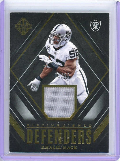 Khalil Mack 2018 Panini Majestic Distinguished Defenders relic #'d 01/25