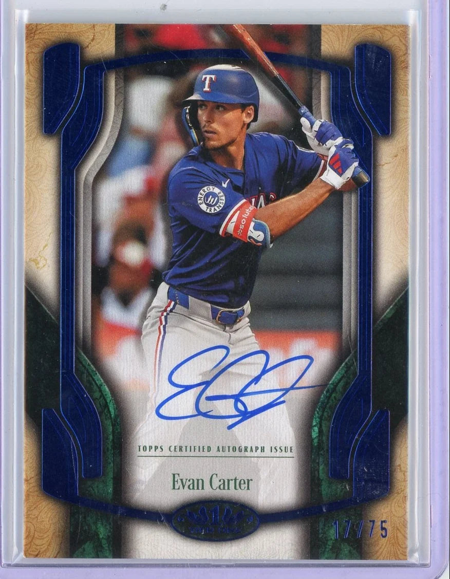 Evan Carter 2026 Topps Tier One #BOA-EC Break Out Auto #'d /75