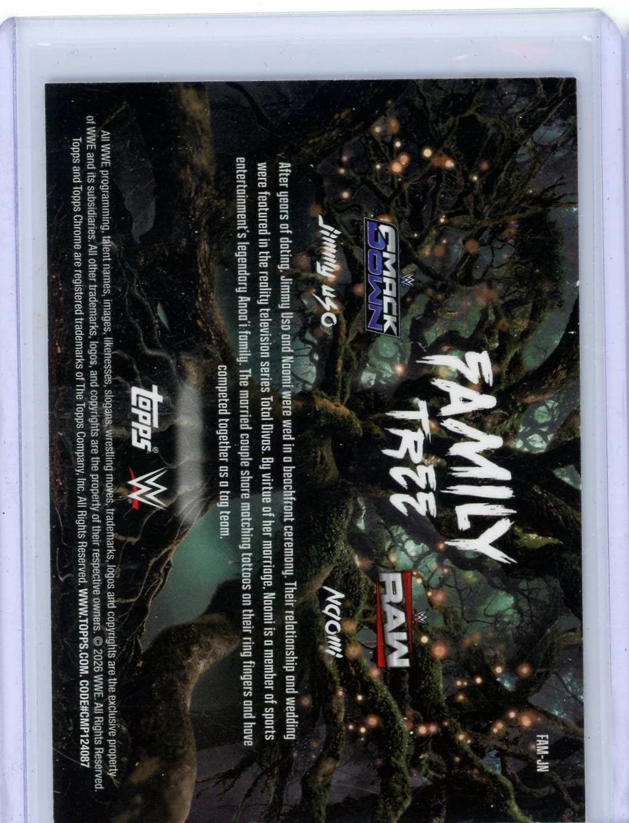 Jimmy Uso/Naomi 2026 Topps Chrome WWE Family Tree