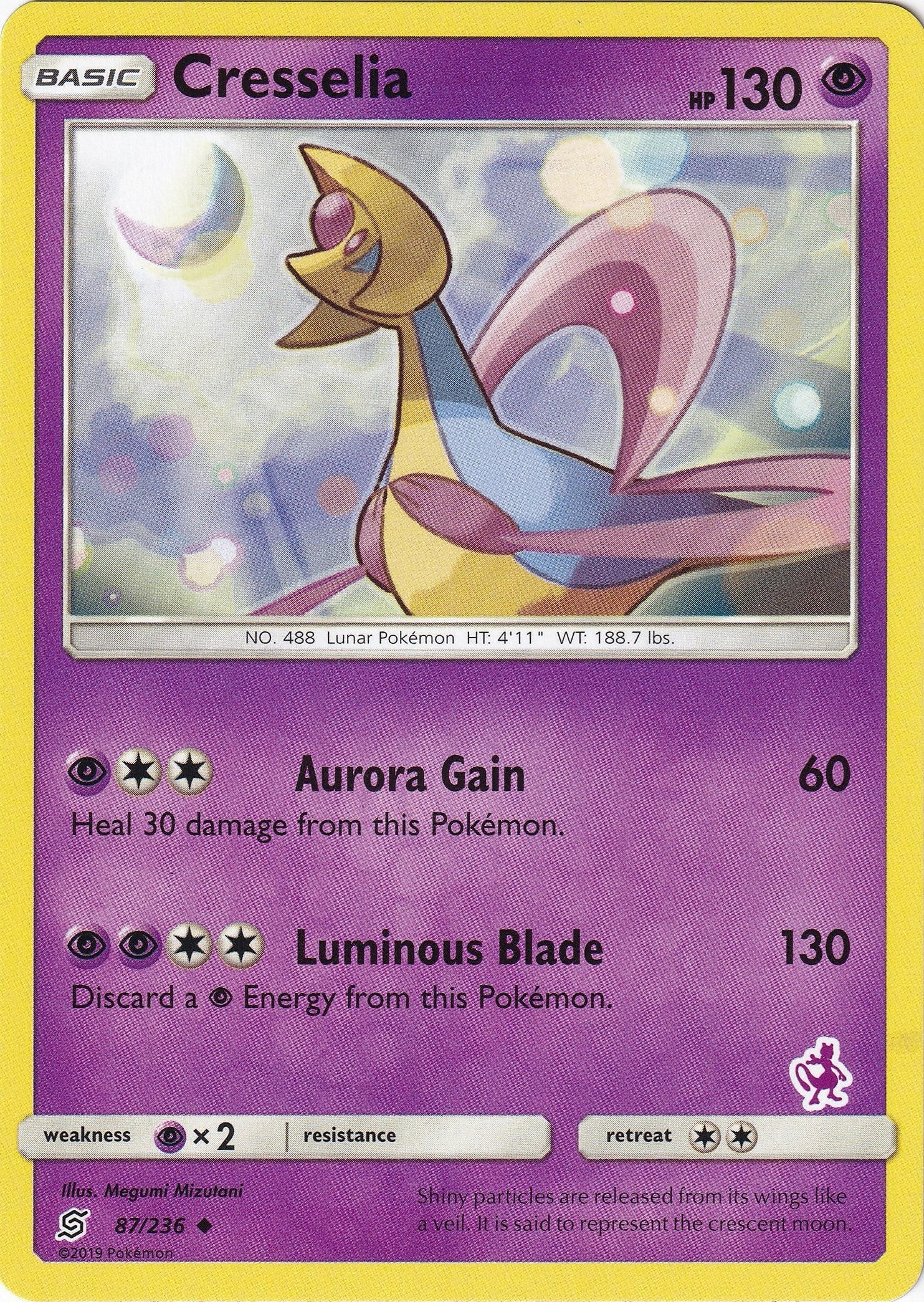 Cresselia - 87/236 (Mewtwo Stamped) (087/236) (Battle Academy) (BTA)