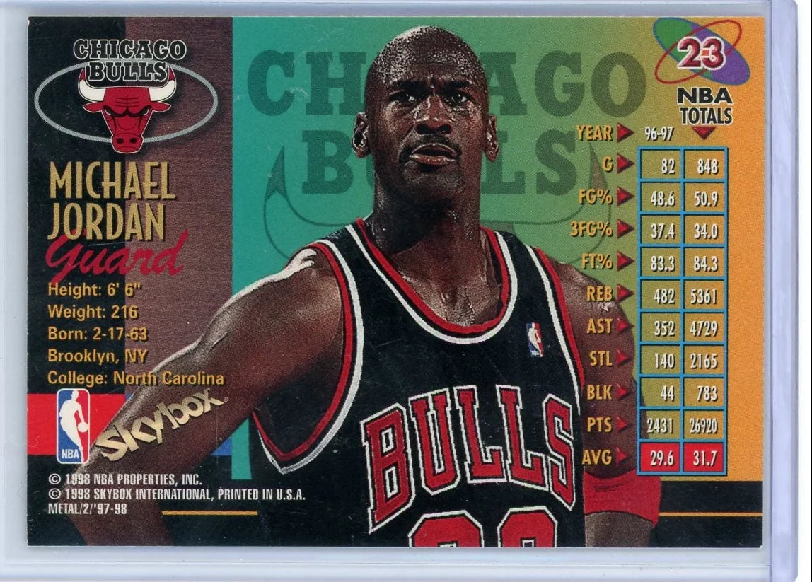 Michael Jordan 1998 Skybox International Metal Universe #23