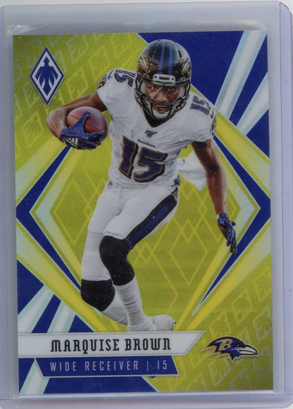 Marquise Brown 2020 Panini Phoenix Yellow #'d 03/75