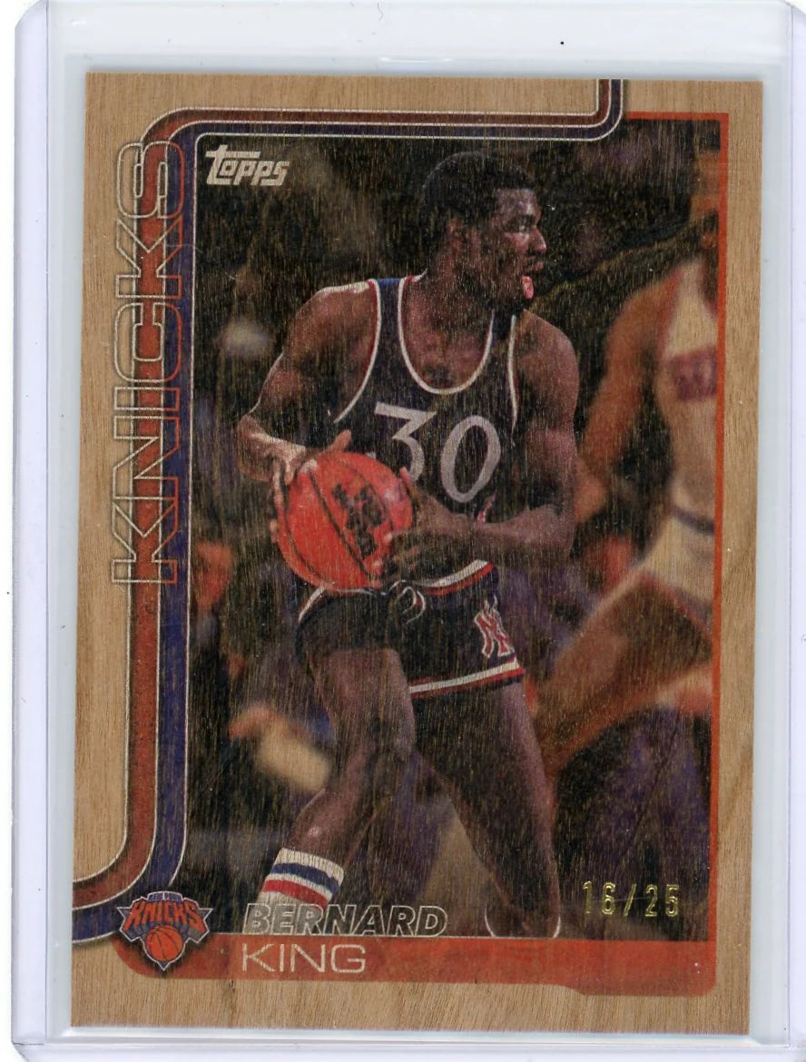Bernard King 2025 Topps Flagship Wood SSP #'d 16/25